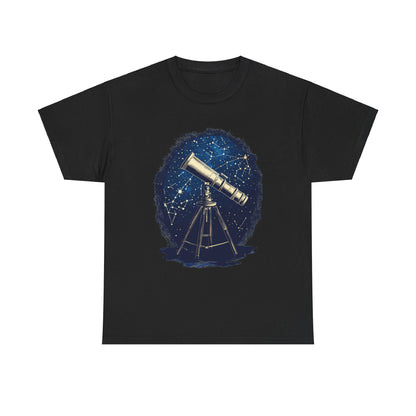 Telescope with Starry Sky Constellations Tee